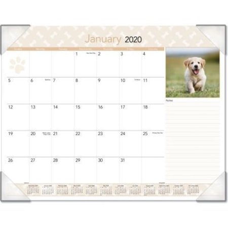 AT-A-GLANCE AT-A-GLANCE Puppies Monthly Desk Pad Calendar, 22 x 17, 2022 DMD16632